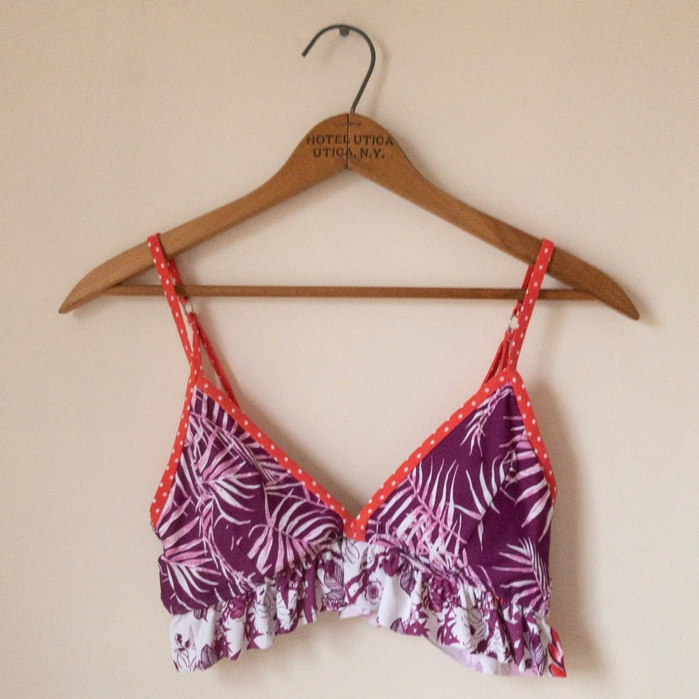Women's Swim Top with Ruffles